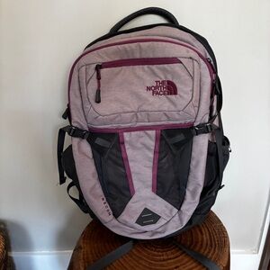 The North Face Recon Backpack Ashen Light Purple Flex Vent Travel School Laptop